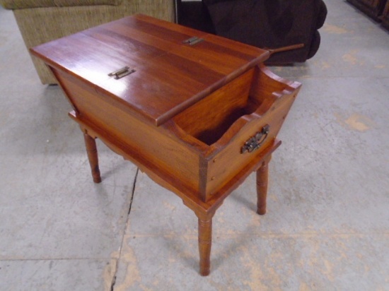 Beautiful Solid Wood Dough Box End Table