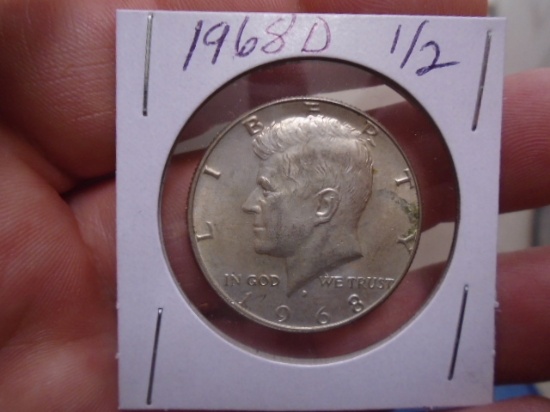 1968 D Mint Kennedy Half Dollar