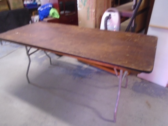 6ft Wooden Folding Table