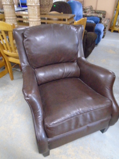 Brown Leather Upholstered Chair