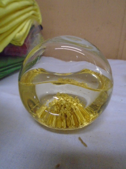 Paperweight w/ Gold Flake