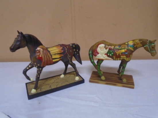2 The Trailof Painted Ponies Horse Figurines