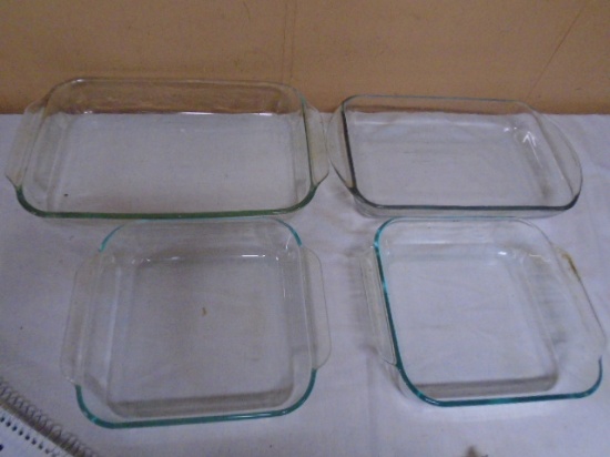 4pc Group of Glass Baking Dishes