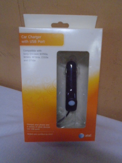 AT & T Car Charger w/ USB Port