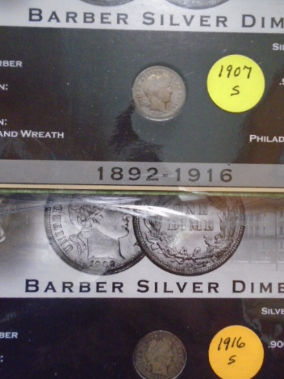 1907 S Mint & 1916 S Mint Barber Dimes