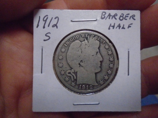1912 S Mint Barber Half Dollar