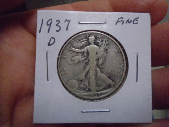 1937 D Mint Walking Liberty Half Dollar