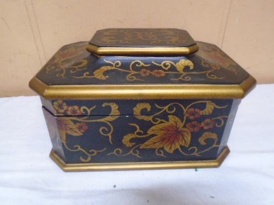 Beautiful Painted Wooden Keepsake Box