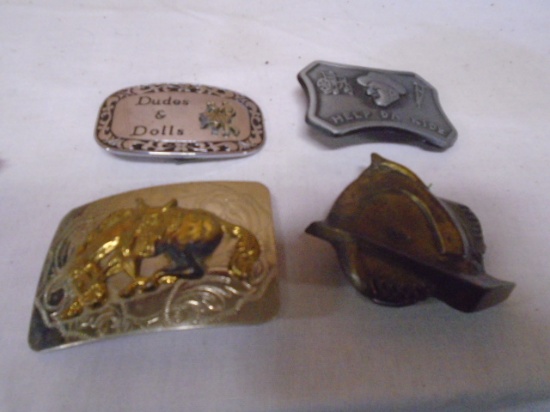 4pc Group of Belt Buckles