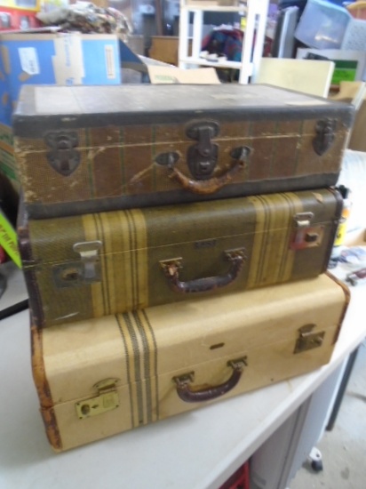 3 Pc. Group of Vintage Suitcases