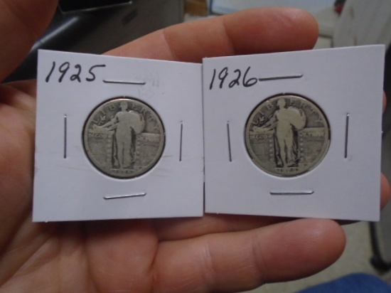 1925 and 1926 Standing Liberty Quarters