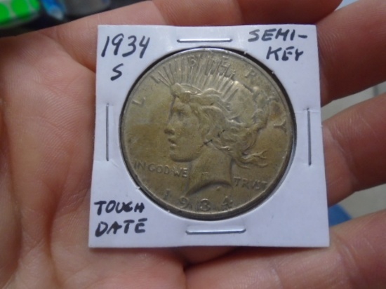 1934 S-Mint Silver Peace Dollar