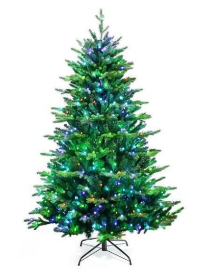 Costway 6' App Controlled Pre-lit Multicolor Lighted Tree