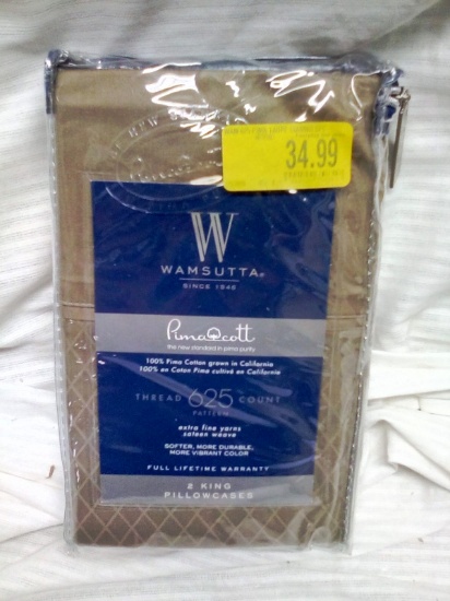 Wasmsutta Extra Fine 625 Thread Count King Size Pillow Cases (2)
