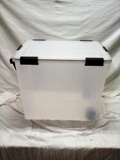 Clear Locking Lid Tote 23" x 17"x 18"