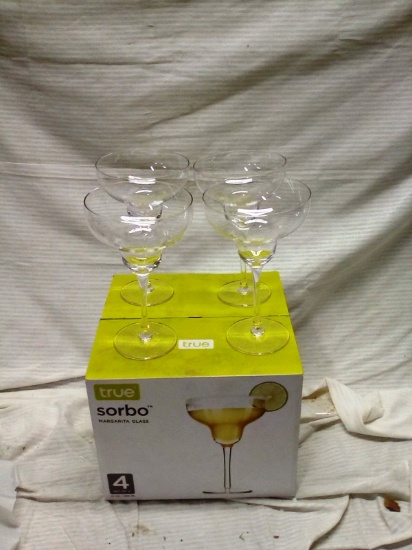 True Sorbo Set of 4 Glass Margarita Glasses