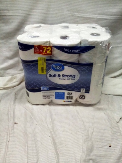 Great Value Toilet Tissue Qty. 18 Quilted Mega Rolls
