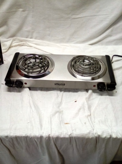 Imusa Stainless Steel Electric Double Burner