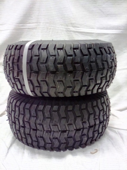 Pair of Pnuematic Tires and Rims 15 x 6.00-6NHS