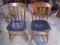 2 Matching Antique Painted Chairs