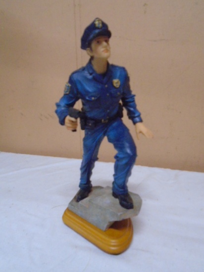 Vanmark Blue Hats of Bravery "Proceed With Caution" Policeman Figurine