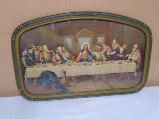 Antique Framed Last Supper Print