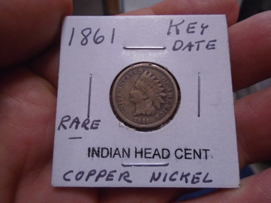 1861 Copper Nickel Indian Head Cent