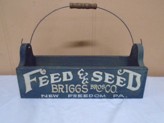 Wooden Feed and Seed Tote