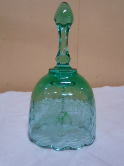 Fenton Etched Glass Bell