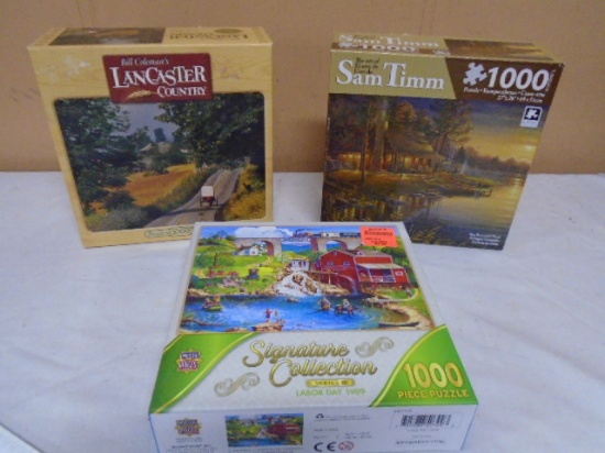 3pc Gorup of 1000pc Jigsaw Puzzles