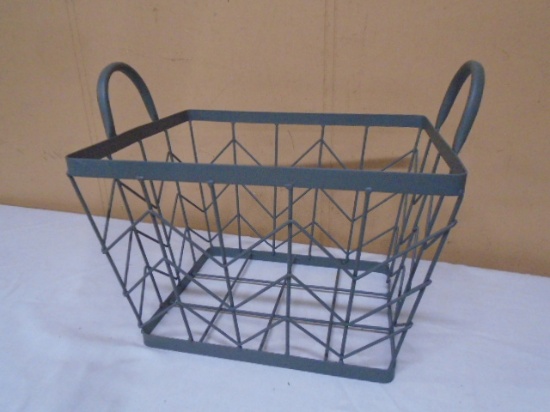 Gray Metal Décor Basket