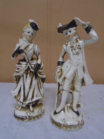 Vintage Set of 2 Victorian Sutton's Creation Figurines
