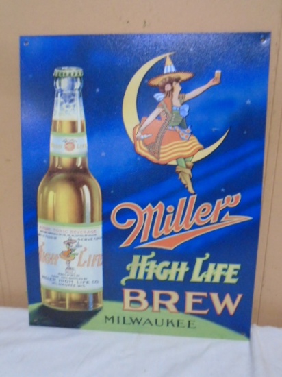 Miller High Life Metal Advertisement Sign