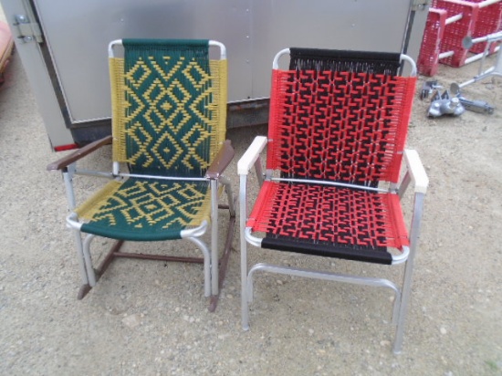 2 Aluminum Macromed Lawn Chairs