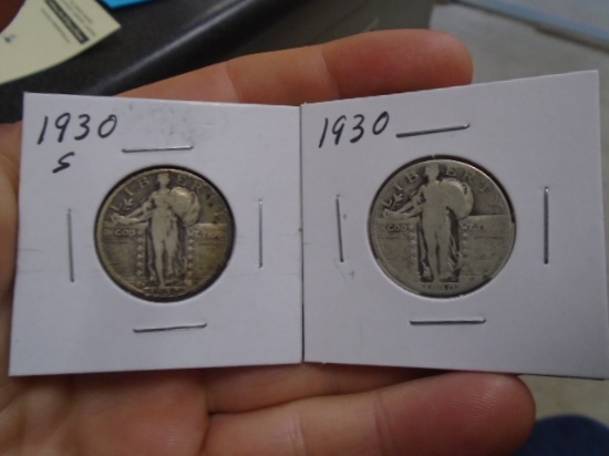 1930 S-Mint and 1930 Standing Liberty Quarters