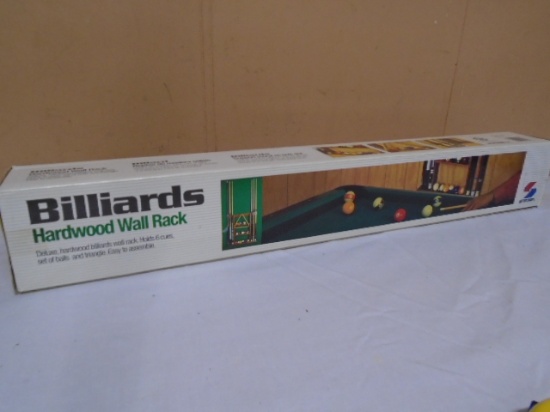 Sportcraft Billiards Hardwood Wall Rack