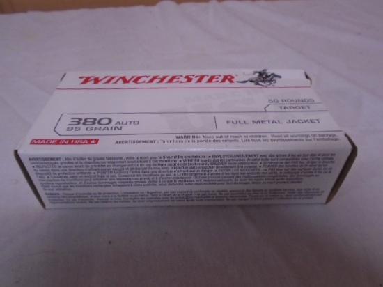 50 Round Box of Winchester 380 Auto