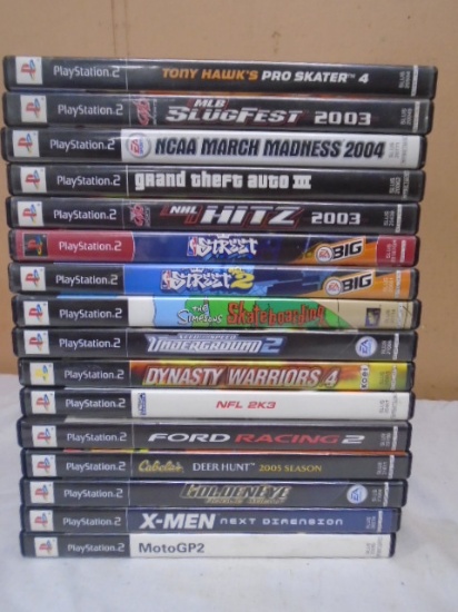 Group of 16 Sony Playstation 2 Games
