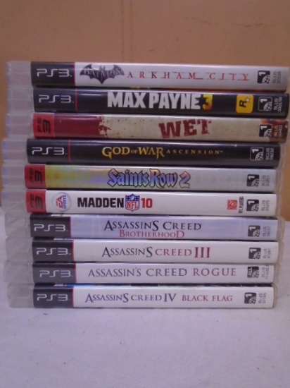 Group of (10) Playstation 3 Games