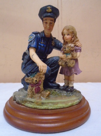 Vanmark Blue Hats of Bravery "Teddy's Rescue" Policeman Figurine