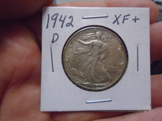 1942 D-Mint Walking Liberty Half Dollar
