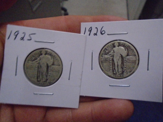 1925 and 1926 Standing Liberty Quarters