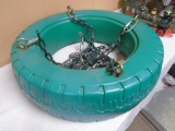 Child's Plastic Tire Swing w/ Chain