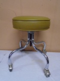 Rolling Padded Seat Adjustable Height Shop Stool