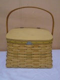 1995 Handmade Carnation Baskets John Deere Basket w/Lid