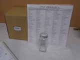 Box of 64 Brand New Glass Spice Jars w/ Labels