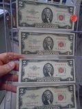 Group of (4) 2 Dollar Red Seal Notes