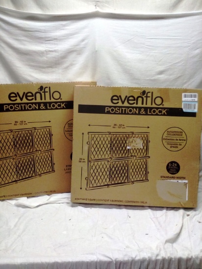 Pair of EvenFlo Farmhouse Collection Position and Lock Safety Gates