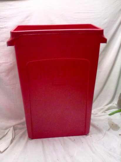 Red Composite Two Handeled "Slim Jim" Trash Container 30"x20"x11"