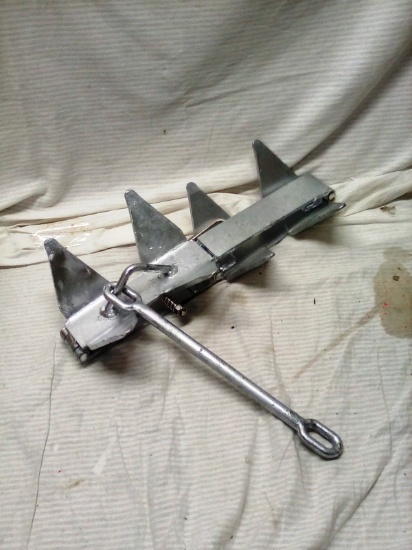19 lb Hot Dipped Galvanized Fold and Hold Boat Anchor